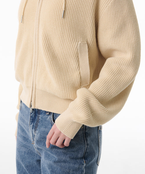 MUSINSA STANDARD WOMAN MUSINSA STANDARD WOMAN Women's Knitwear Zip-Up [Cream Beige]