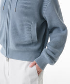MUSINSA STANDARD WOMAN MUSINSA STANDARD WOMAN Knitwear Hooded Zip-Up (Sky Blue)