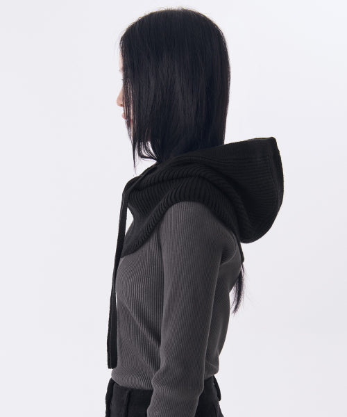 MUSINSA STANDARD WOMAN MUSINSA STANDARD WOMAN Women's Oversized String Knit Balaclava [Black]