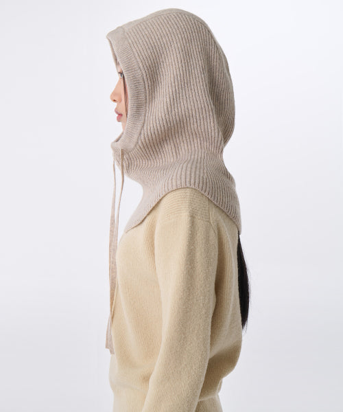 MUSINSA STANDARD WOMAN MUSINSA STANDARD WOMAN Women's oversized string knit balaclava (oatmeal)