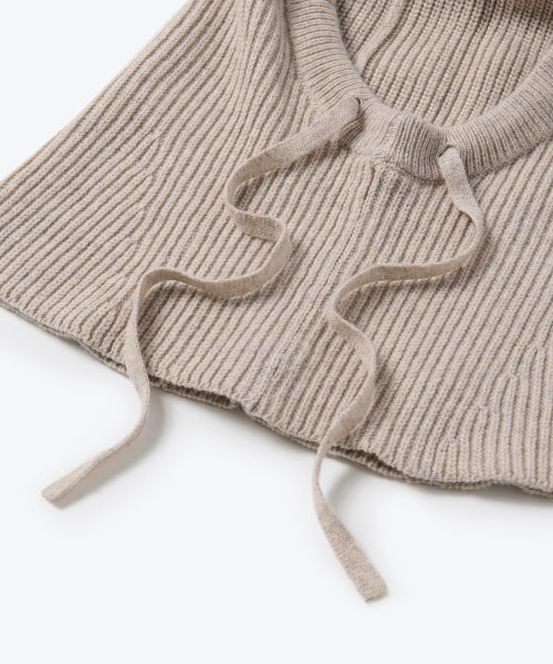 MUSINSA STANDARD WOMAN MUSINSA STANDARD WOMAN Women's oversized string knit balaclava (oatmeal)