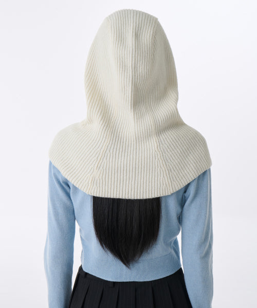 MUSINSA STANDARD WOMAN MUSINSA STANDARD WOMAN Women's oversized string knit balaclava (cream)