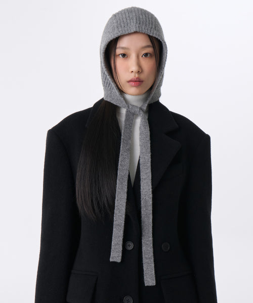 MUSINSA STANDARD WOMAN MUSINSA STANDARD WOMAN Women's Knit Tie Bonnet [Medium Gray]