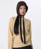 MUSINSA STANDARD WOMAN MUSINSA STANDARD WOMAN Women's Knit Tie Bonnet Dark Brown