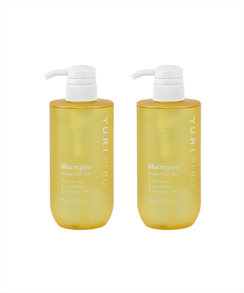 YURIPIBU [2 packs] Banana Total Care Shampoo 500ml