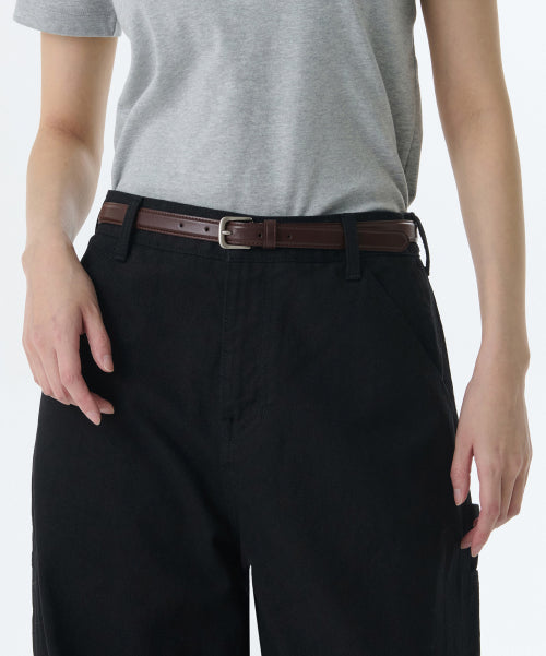MUSINSA STANDARD WOMAN MUSINSA STANDARD WOMAN Women's Rounded Square Synthetic Leather Slim Belt 20mm