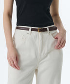 MUSINSA STANDARD WOMAN MUSINSA STANDARD WOMAN Women's Rounded Square Synthetic Leather Slim Belt 20mm