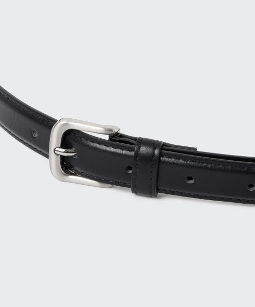 MUSINSA STANDARD WOMAN MUSINSA STANDARD WOMAN Women's Rounded Square Synthetic Leather Slim Belt 20mm