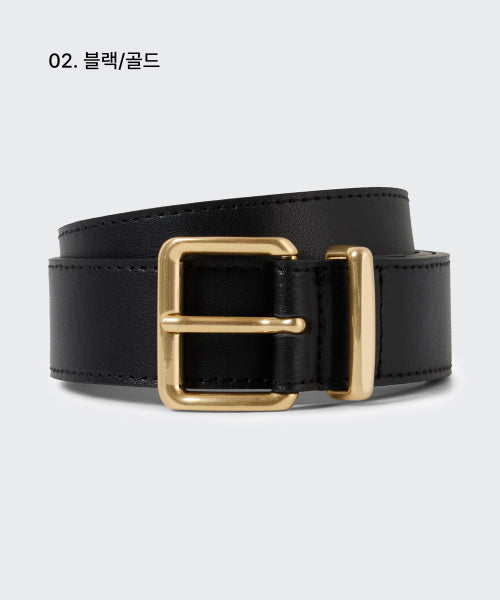 MUSINSA STANDARD WOMAN MUSINSA STANDARD WOMAN Women's Rounded Square Leather Belt 30mm