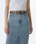 MUSINSA STANDARD WOMAN MUSINSA STANDARD WOMAN Women's Rounded Square Leather Belt 30mm