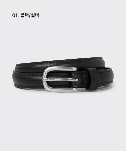 MUSINSA STANDARD WOMAN MUSINSA STANDARD WOMAN Women's Rounded Leather Thin Belt_15mm
