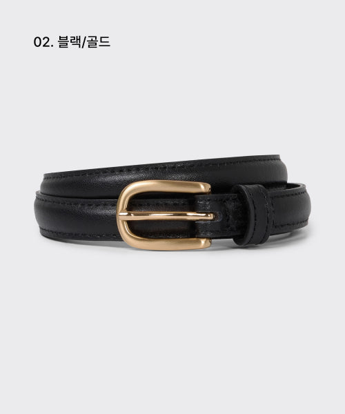 MUSINSA STANDARD WOMAN MUSINSA STANDARD WOMAN Women's Rounded Leather Thin Belt_15mm