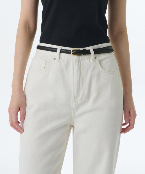 MUSINSA STANDARD WOMAN MUSINSA STANDARD WOMAN Women's Rounded Leather Thin Belt_15mm