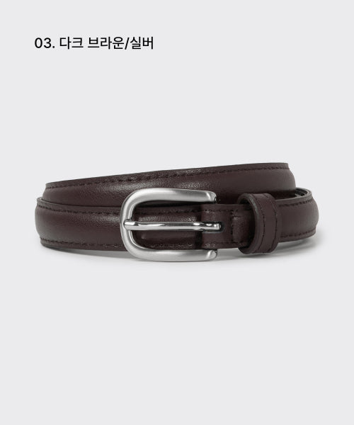 MUSINSA STANDARD WOMAN MUSINSA STANDARD WOMAN Women's Rounded Leather Thin Belt_15mm
