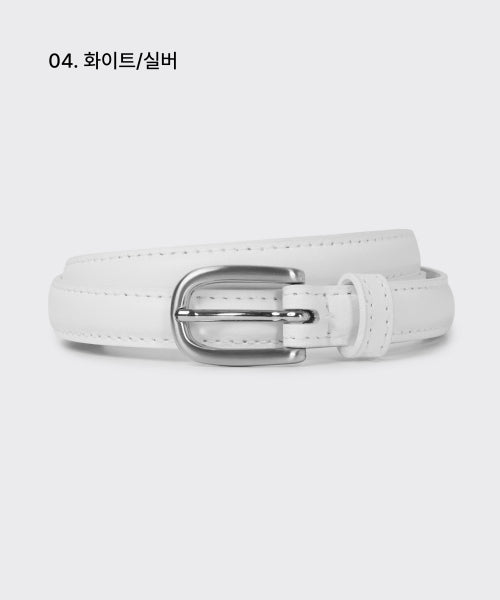 MUSINSA STANDARD WOMAN MUSINSA STANDARD WOMAN Women's Rounded Leather Thin Belt_15mm