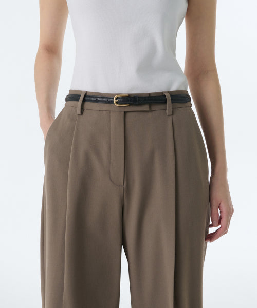 MUSINSA STANDARD WOMAN MUSINSA STANDARD WOMAN Women's Rounded Croco Pattern Leather Thin Belt_15mm