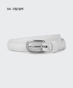 MUSINSA STANDARD WOMAN MUSINSA STANDARD WOMAN Women's Rounded Croco Pattern Leather Thin Belt_15mm