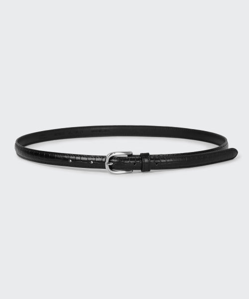 MUSINSA STANDARD WOMAN MUSINSA STANDARD WOMAN Women's Rounded Croco Pattern Leather Thin Belt_15mm