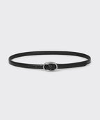 MUSINSA STANDARD WOMAN MUSINSA STANDARD WOMAN Women's oval crack leather thin belt 15mm