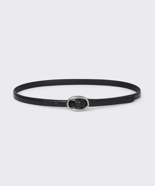 MUSINSA STANDARD WOMAN MUSINSA STANDARD WOMAN Women's oval crack leather thin belt 15mm