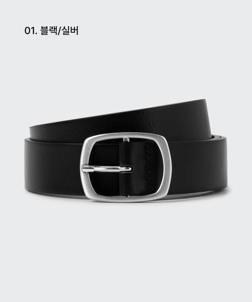 MUSINSA STANDARD WOMAN MUSINSA STANDARD WOMAN Women's Oval Square Synthetic Leather Belt_25mm