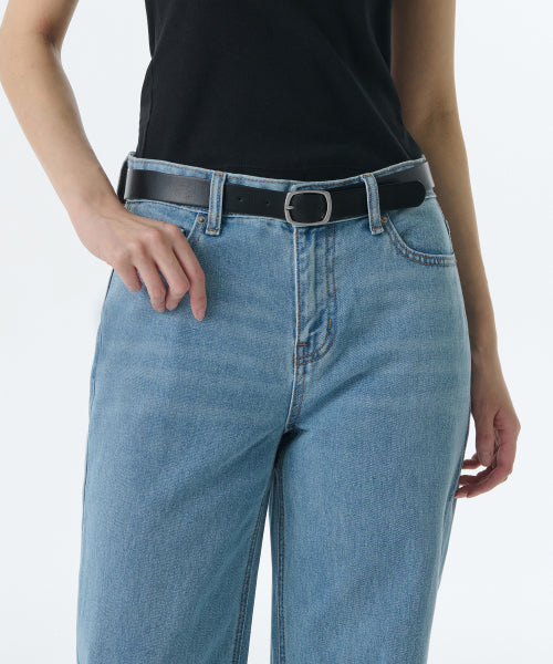 MUSINSA STANDARD WOMAN MUSINSA STANDARD WOMAN Women's Oval Square Synthetic Leather Belt_25mm