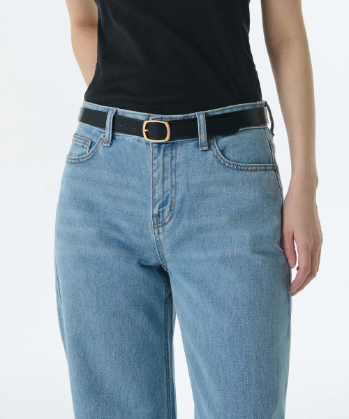 MUSINSA STANDARD WOMAN MUSINSA STANDARD WOMAN Women's Oval Square Synthetic Leather Belt_25mm