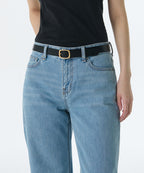 MUSINSA STANDARD WOMAN MUSINSA STANDARD WOMAN Women's Oval Square Synthetic Leather Belt_25mm