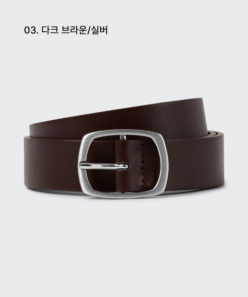 MUSINSA STANDARD WOMAN MUSINSA STANDARD WOMAN Women's Oval Square Synthetic Leather Belt_25mm