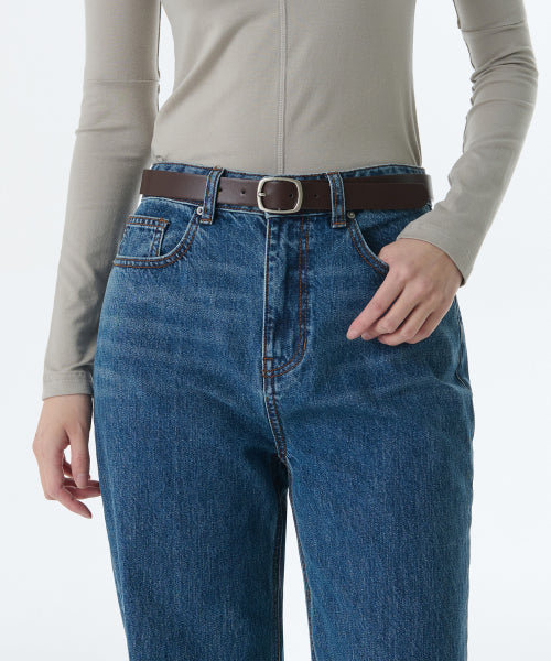 MUSINSA STANDARD WOMAN MUSINSA STANDARD WOMAN Women's Oval Square Synthetic Leather Belt_25mm