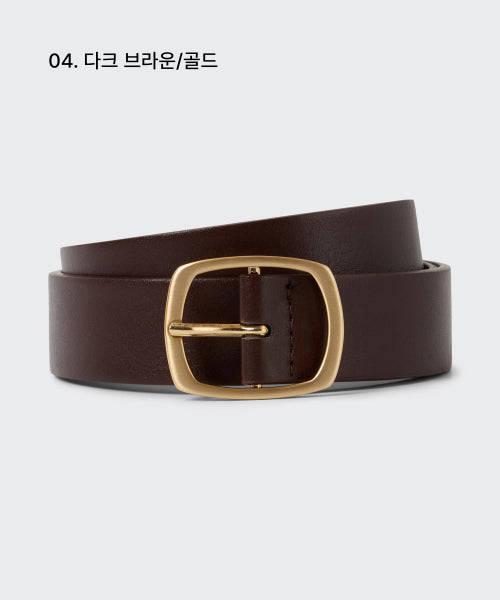 MUSINSA STANDARD WOMAN MUSINSA STANDARD WOMAN Women's Oval Square Synthetic Leather Belt_25mm