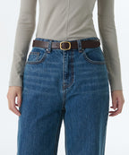 MUSINSA STANDARD WOMAN MUSINSA STANDARD WOMAN Women's Oval Square Synthetic Leather Belt_25mm
