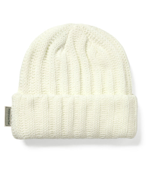 THISISNEVERTHAT THISISNEVERTHAT Low Gauge Ribbed Beanie Off White