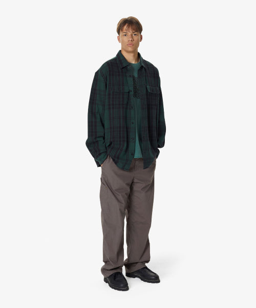 THISISNEVERTHAT THISISNEVERTHAT Big Flannel Work Shirt Green
