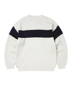 THISISNEVERTHAT THISISNEVERTHAT Washed Block Knit Sweater Ivory