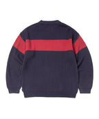 THISISNEVERTHAT THISISNEVERTHAT Washed Block Knit Sweater Navy