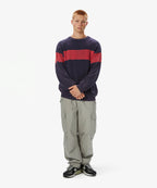 THISISNEVERTHAT THISISNEVERTHAT Washed Block Knit Sweater Navy