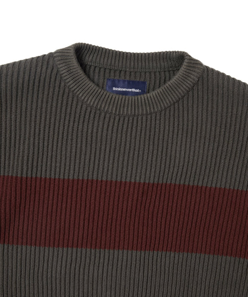 THISISNEVERTHAT THISISNEVERTHAT Washed Block Knit Sweater Charcoal