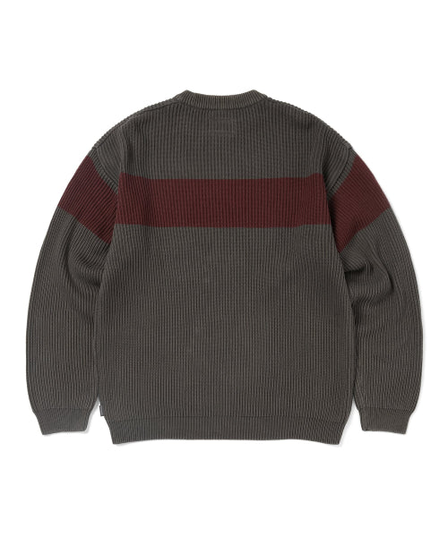 THISISNEVERTHAT THISISNEVERTHAT Washed Block Knit Sweater Charcoal