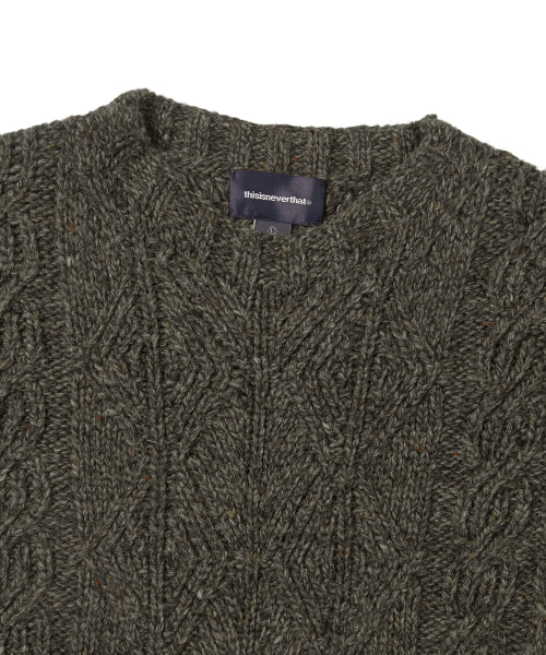 THISISNEVERTHAT THISISNEVERTHAT Cable Knit Sweater Brown