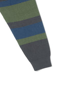 THISISNEVERTHAT THISISNEVERTHAT Striped Waffle Knit Hoodie Grey