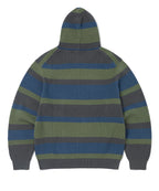 THISISNEVERTHAT THISISNEVERTHAT Striped Waffle Knit Hoodie Grey