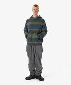 THISISNEVERTHAT THISISNEVERTHAT Striped Waffle Knit Hoodie Grey