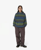 THISISNEVERTHAT THISISNEVERTHAT Striped Waffle Knit Hoodie Grey