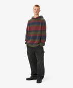 THISISNEVERTHAT THISISNEVERTHAT Striped Waffle Knit Hoodie Olive