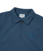 THISISNEVERTHAT THISISNEVERTHAT Damaged Half Zip Polo Sweatshirt Deep Water