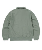 THISISNEVERTHAT THISISNEVERTHAT Damaged Half Zip Polo Sweatshirt Light Olive