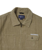 THISISNEVERTHAT THISISNEVERTHAT Washed Corduroy Zip Jacket Khaki