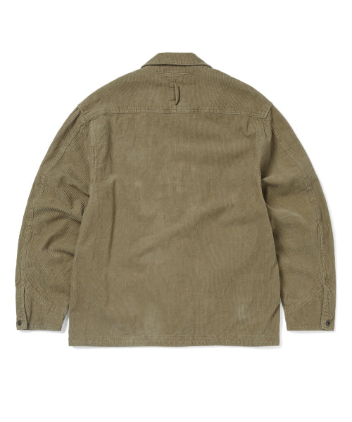 THISISNEVERTHAT THISISNEVERTHAT Washed Corduroy Zip Jacket Khaki