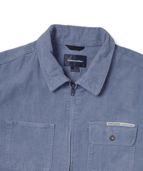 THISISNEVERTHAT THISISNEVERTHAT Washed Corduroy Zip Jacket Light Indigo